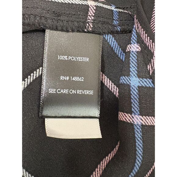 Torrid Blouse Womens 2 Black Plaid Harper Button Front Short Sleeve Plus Size - Picture 5 of 6